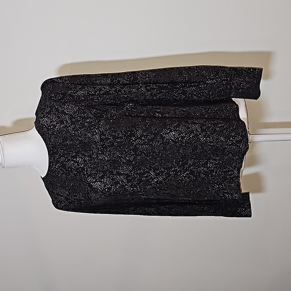 Rails Roslyn Slate Python Blouse Top Luxe Satin Crepe Longsleeve Keyhole Gray XS - Picture 4 of 16